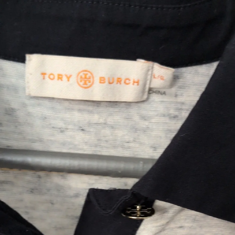 Tory Burch Space Dyed Black and White Polo Dress